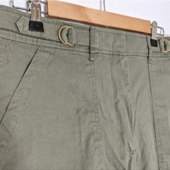 NWT WHBM WIDE LEG CROP PANTS GREEN - Picture 7 of 10